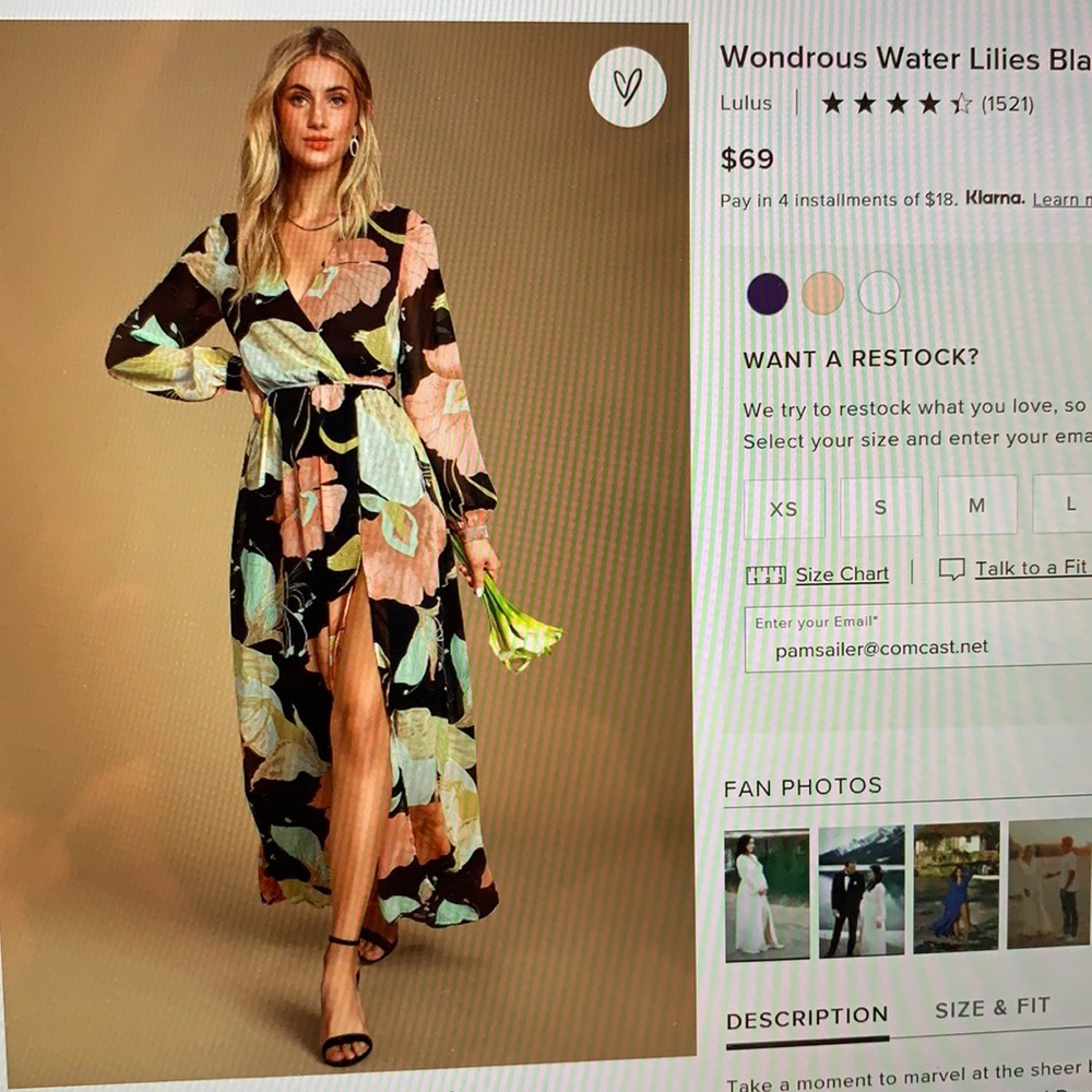 Lulus’s gorgeous chiffon maxi dress NWT